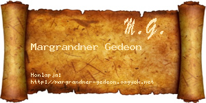 Margrandner Gedeon névjegykártya